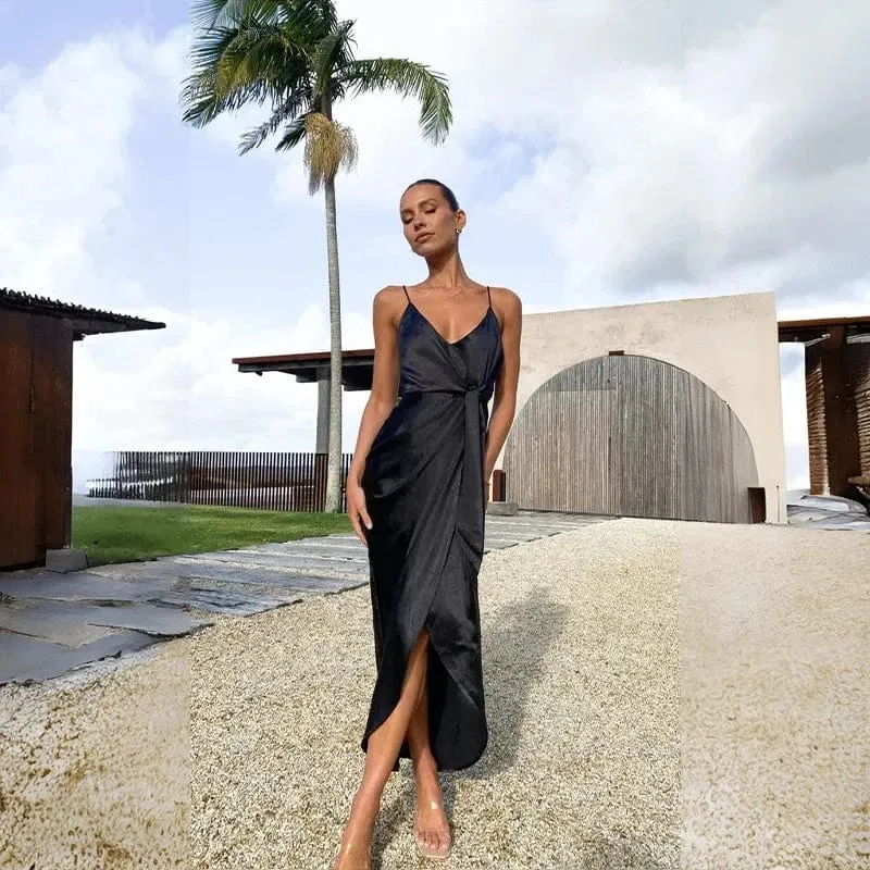 Robe invitée de mariage chic noire