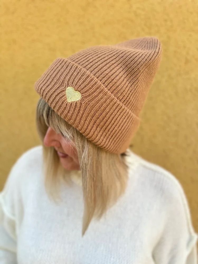 Bonnet Théo Coeur camel