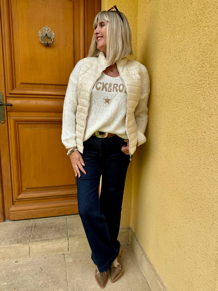 Doudoune sans manches Rita beige