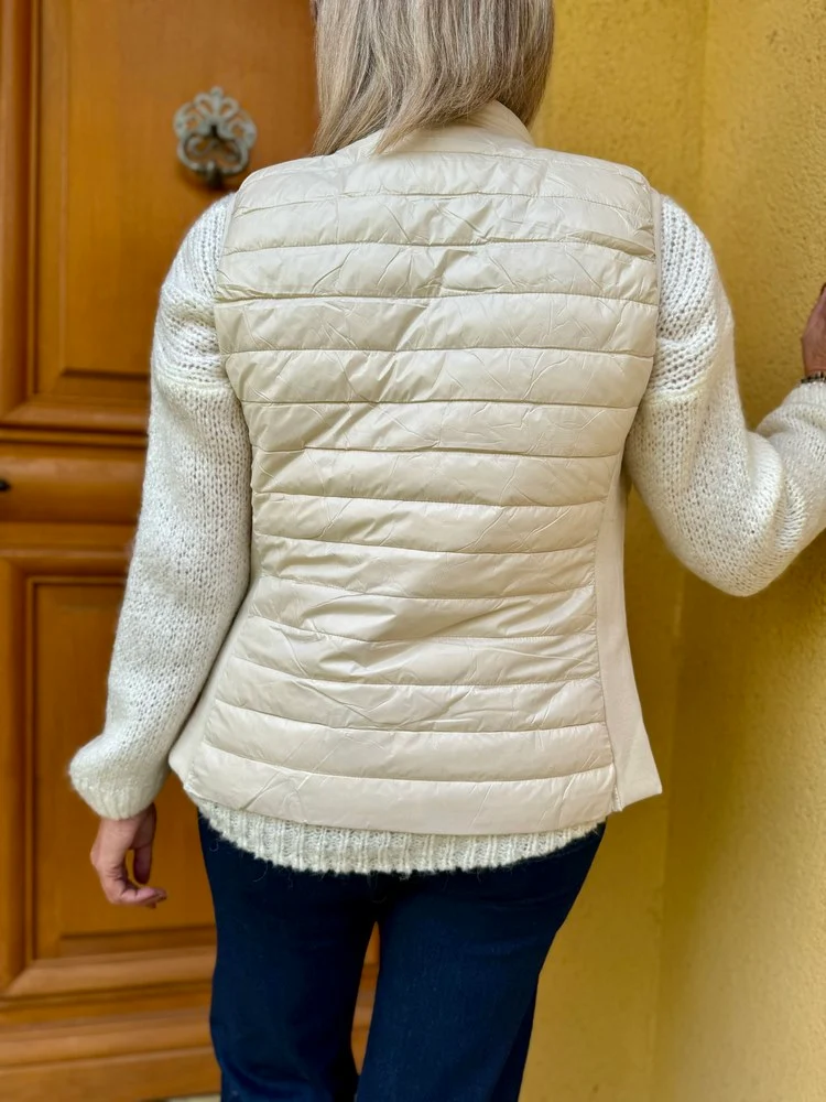Doudoune sans manches Rita beige