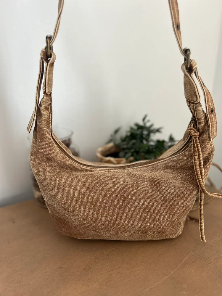 Sac besace en jean Marco camel