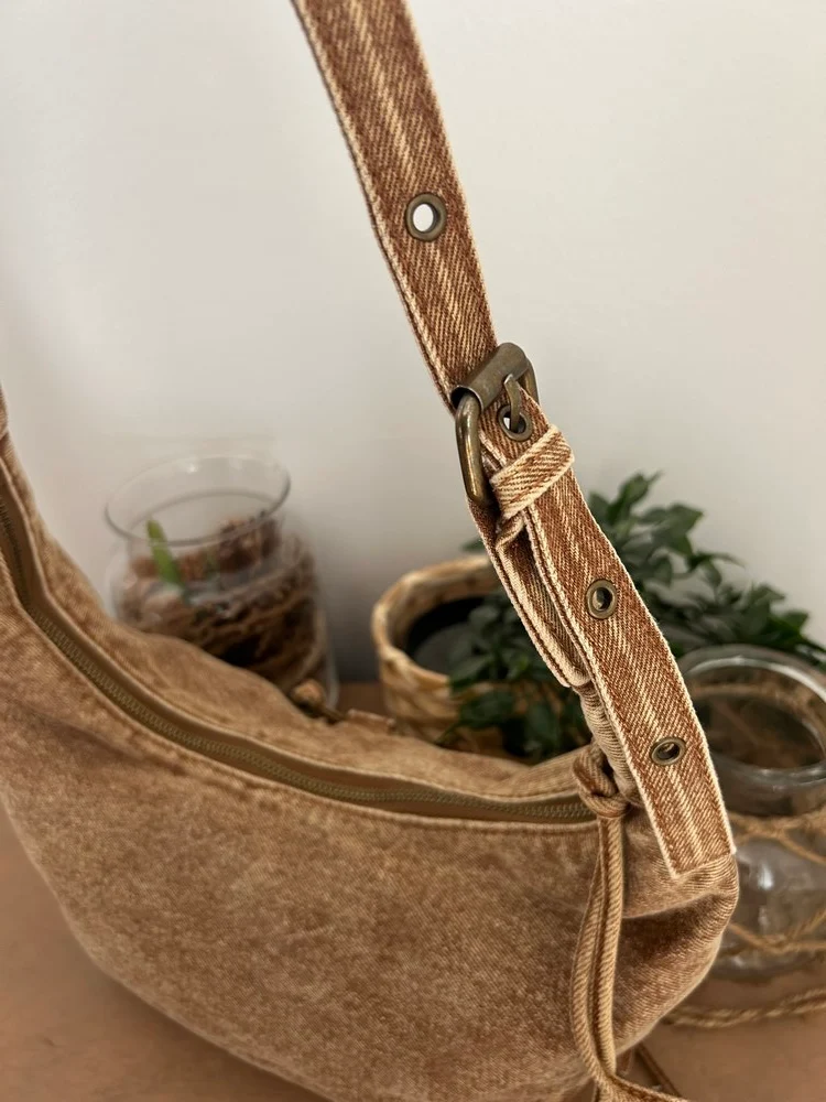Sac besace en jean Marco camel
