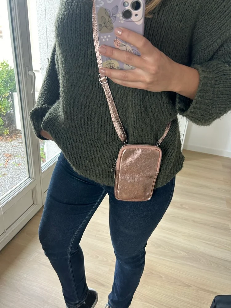 Sacoche Paola champagne rosé