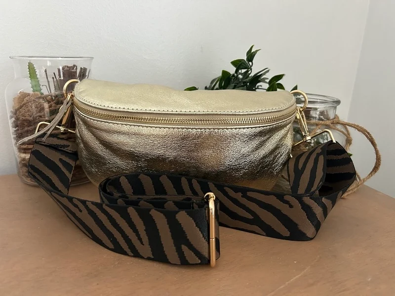 Bandoulière de sac Elisa marron glacé