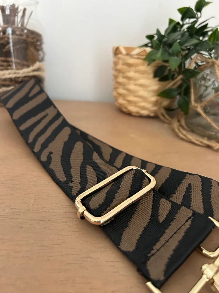Bandoulière de sac Elisa marron glacé