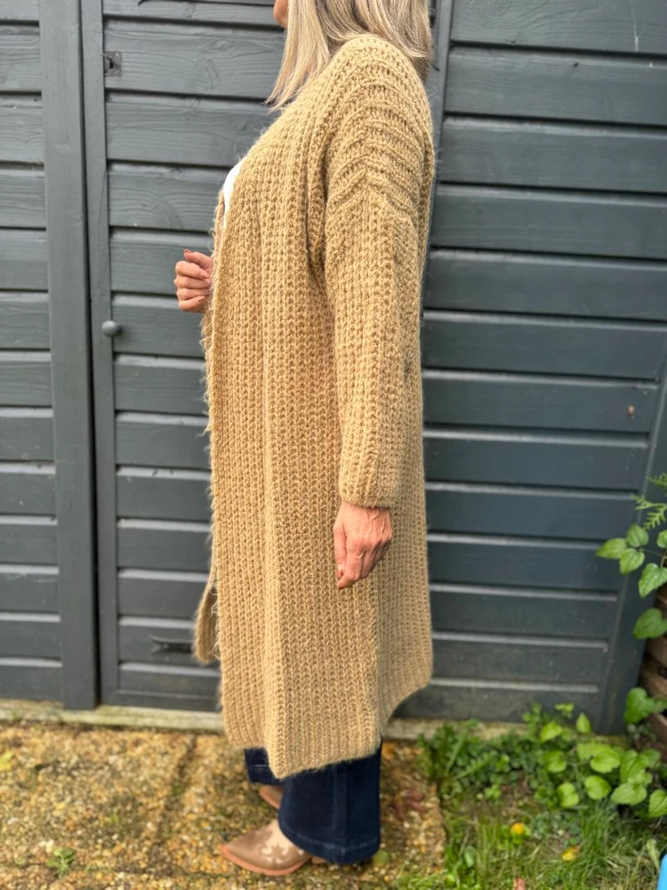 Gilet long Julio camel