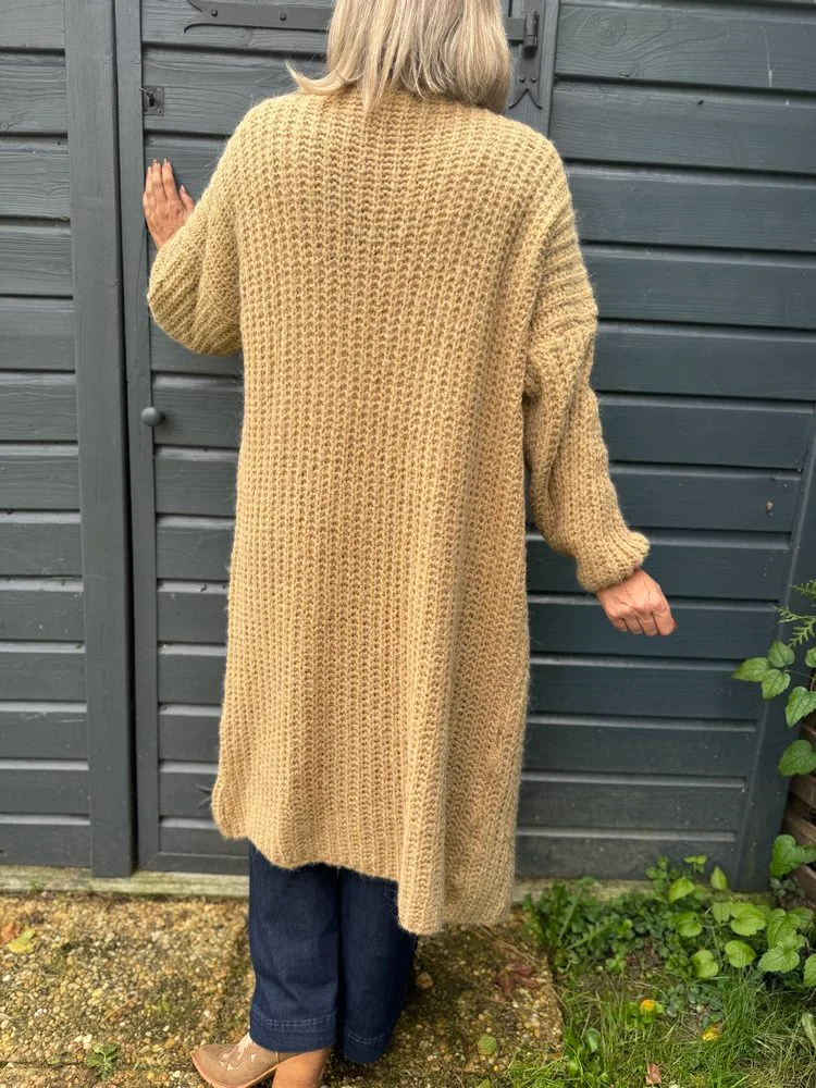 Gilet long Julio camel