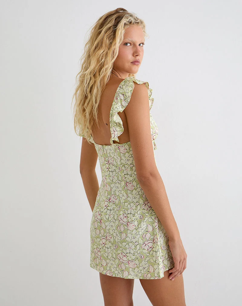 Mini-robe Gadisa, couleur « Blooming Lily Green »