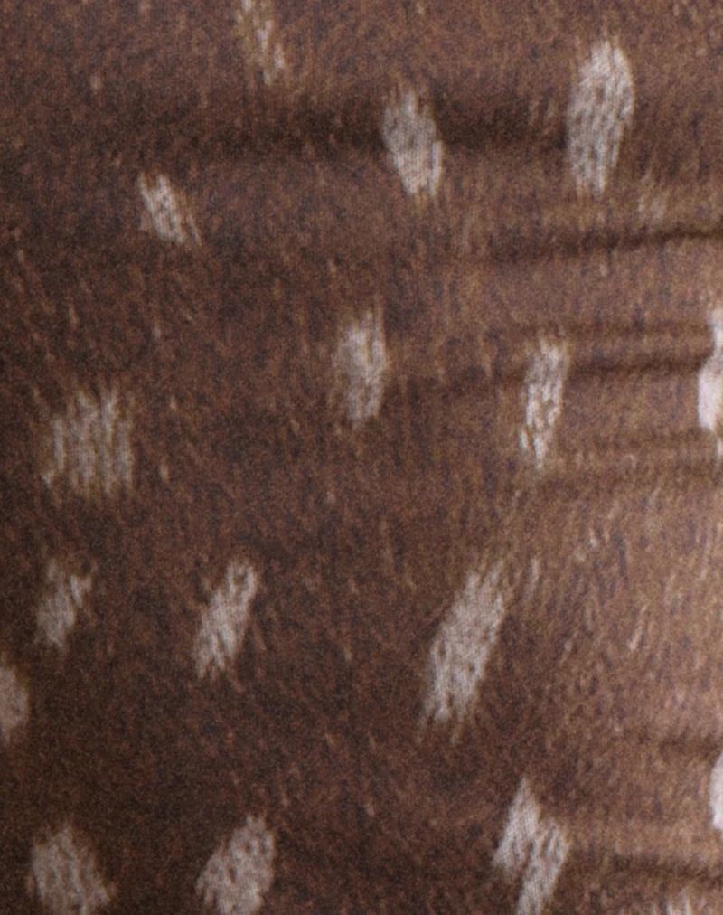 Haut Handira en maille « Blurry Deer » marron