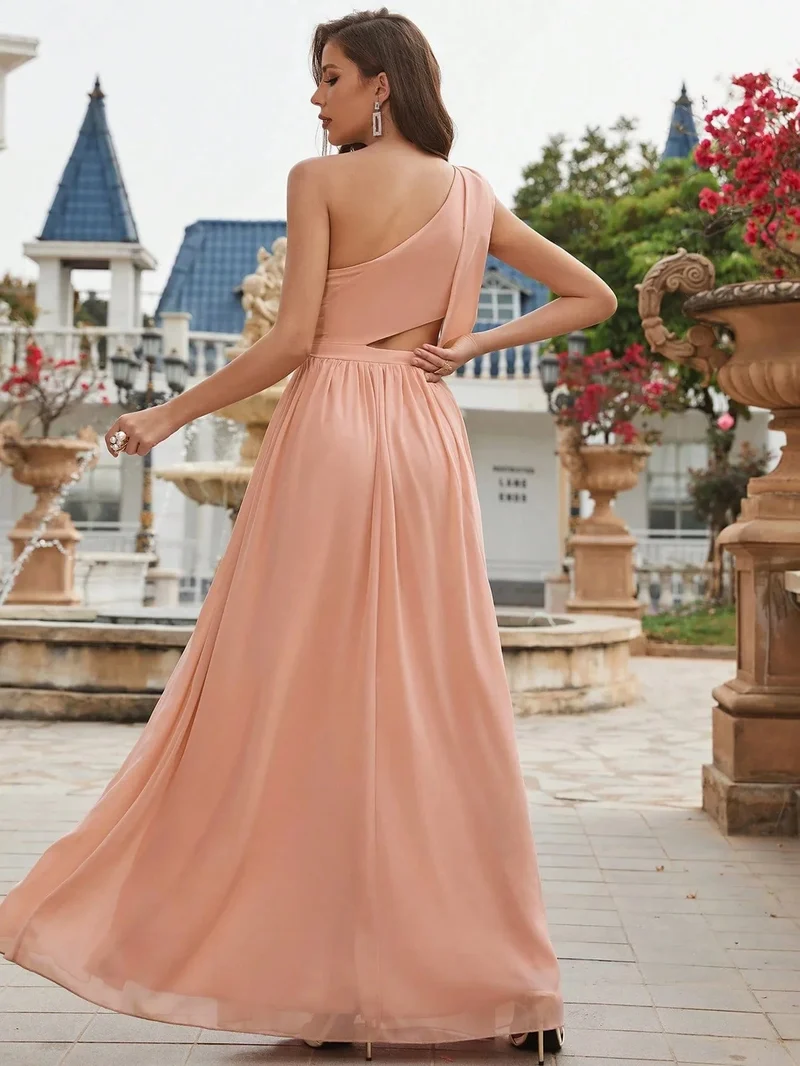 Robe de soirée mariage sexy rose poudré