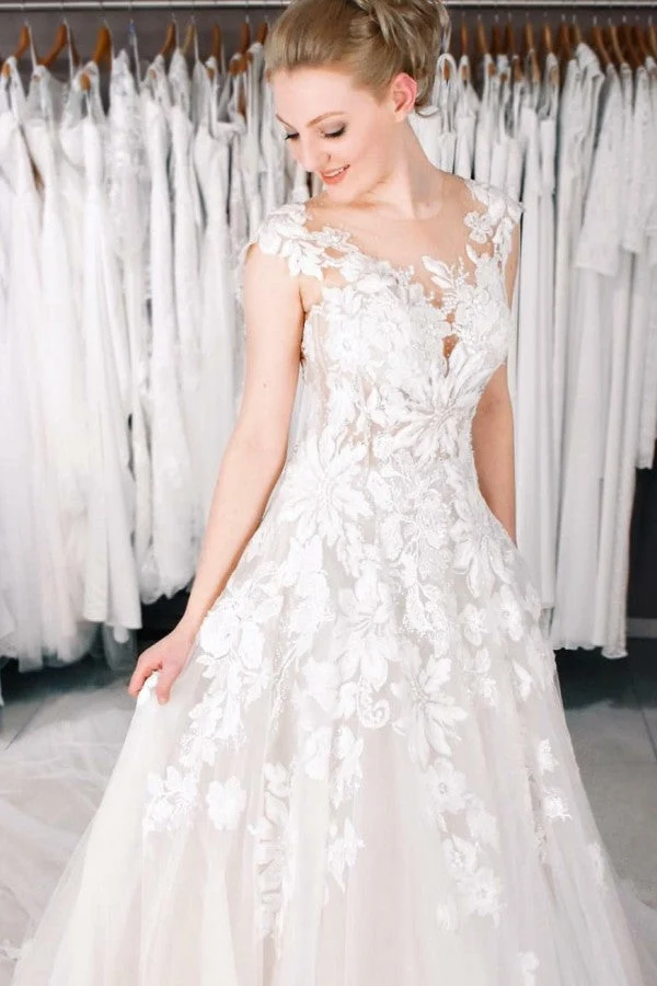 Robe de mariée sirène longue avec dentelle en tulle Robe de mariée élégante