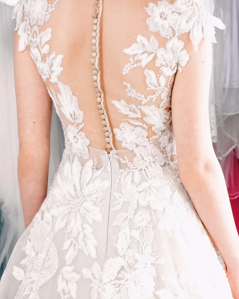 Robe de mariée sirène longue avec dentelle en tulle Robe de mariée élégante