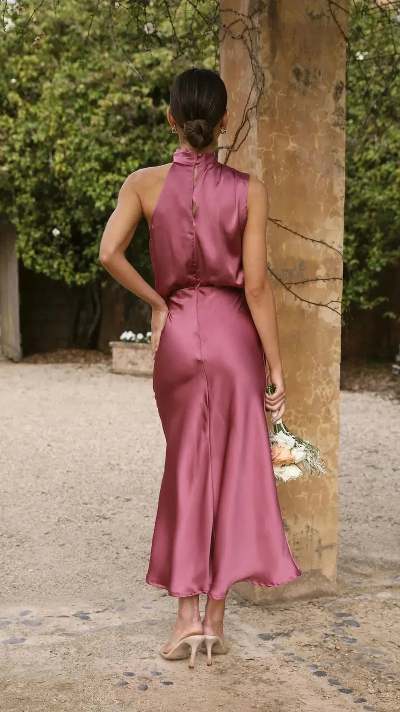 Robe demoiselle d'honneur chic midi