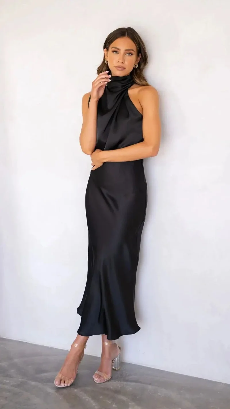 Robe demoiselle d'honneur chic midi