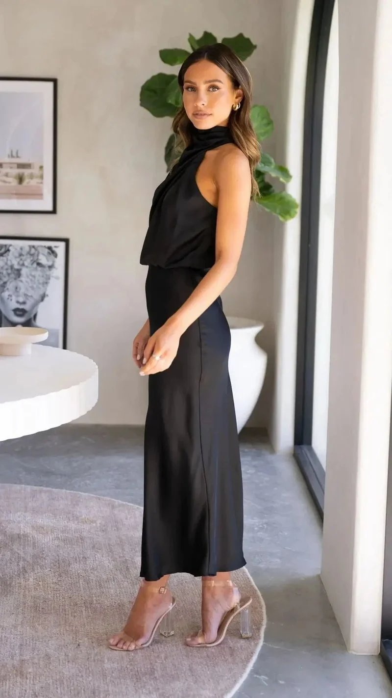 Robe demoiselle d'honneur chic midi