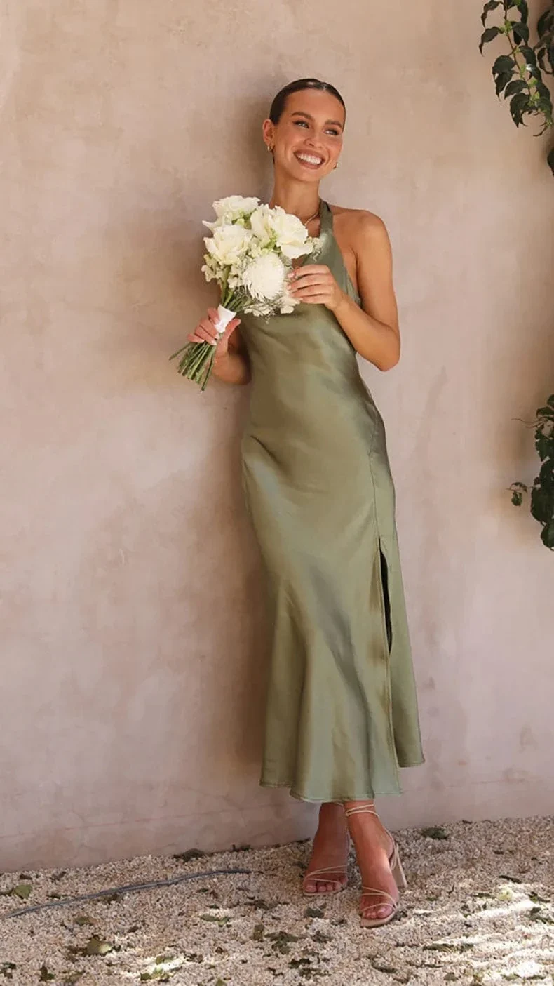 Robe demoiselle d'honneur midi dos nu