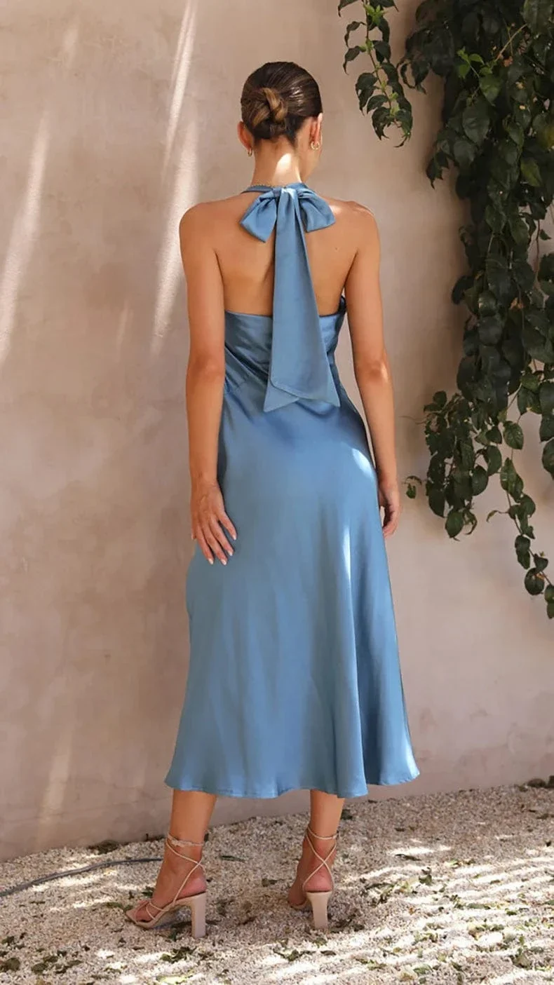 Robe demoiselle d'honneur midi dos nu