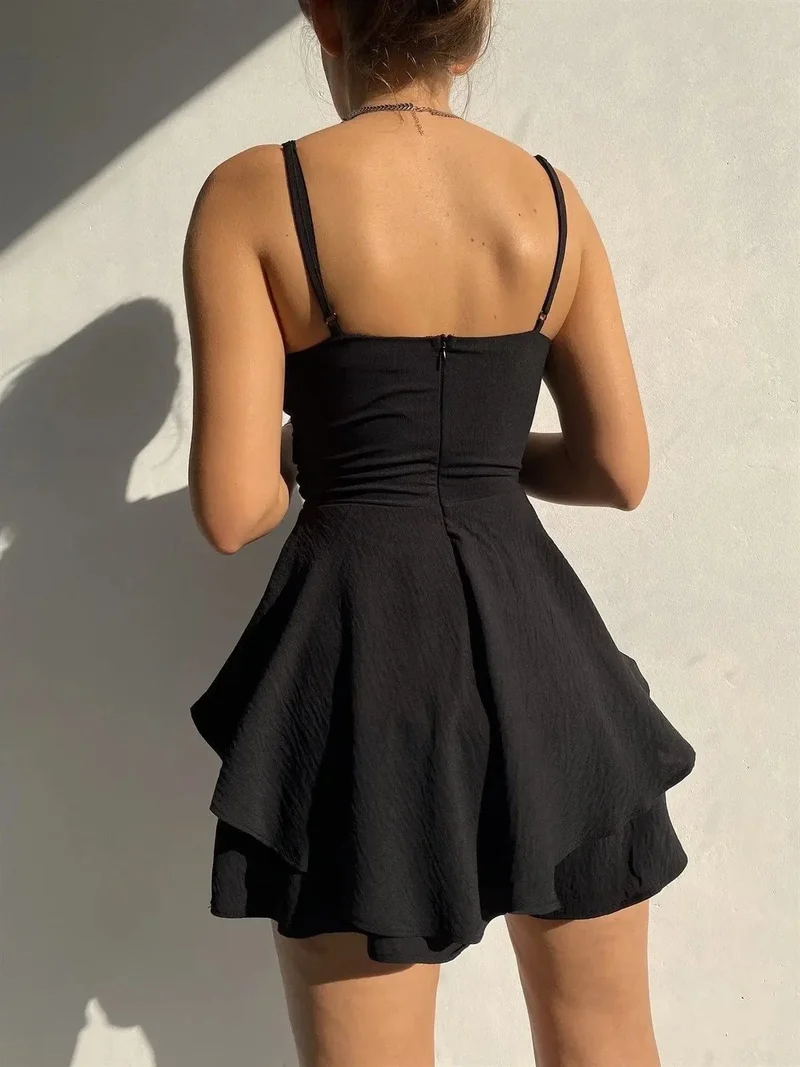 Robe courte été drapée fluide