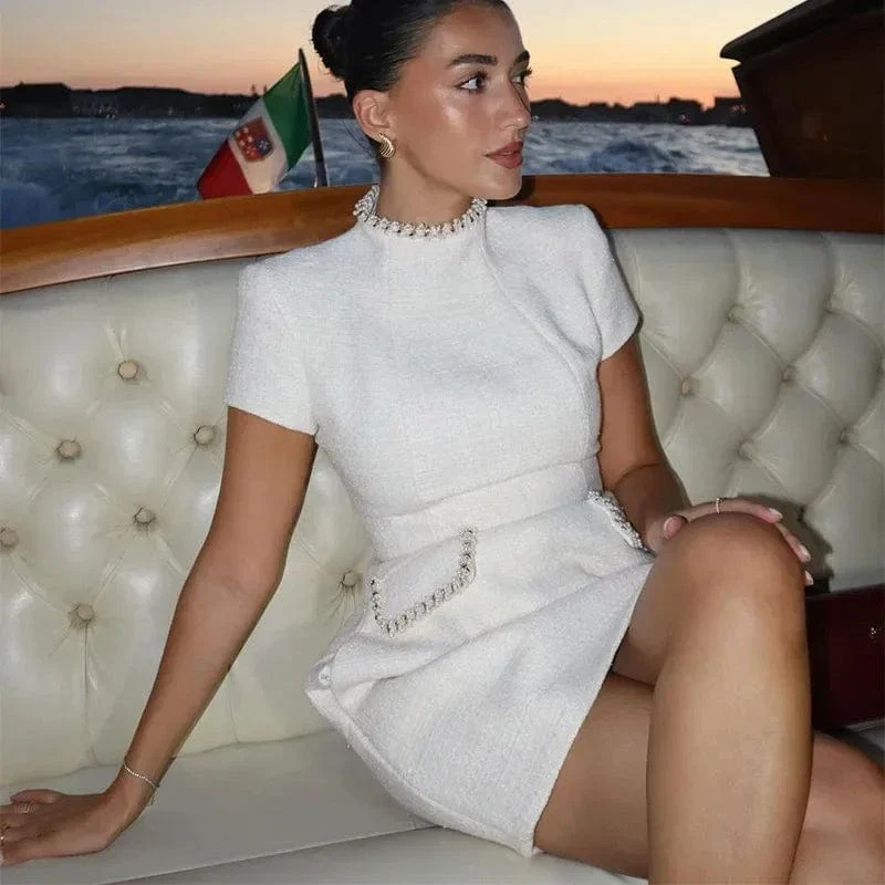 Robe de soirée chic courte habillée