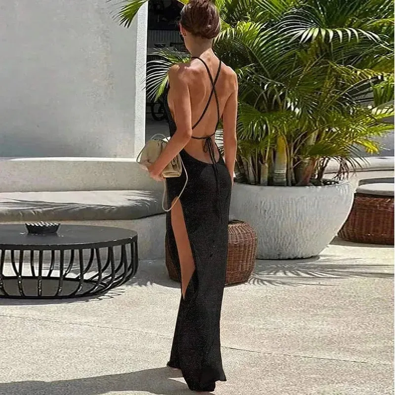 Robe de soirée dos nu sexy été