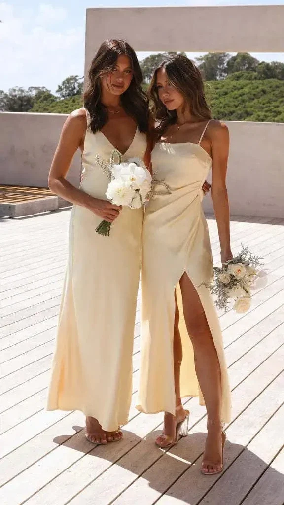 Robe demoiselle d'honneur champagne