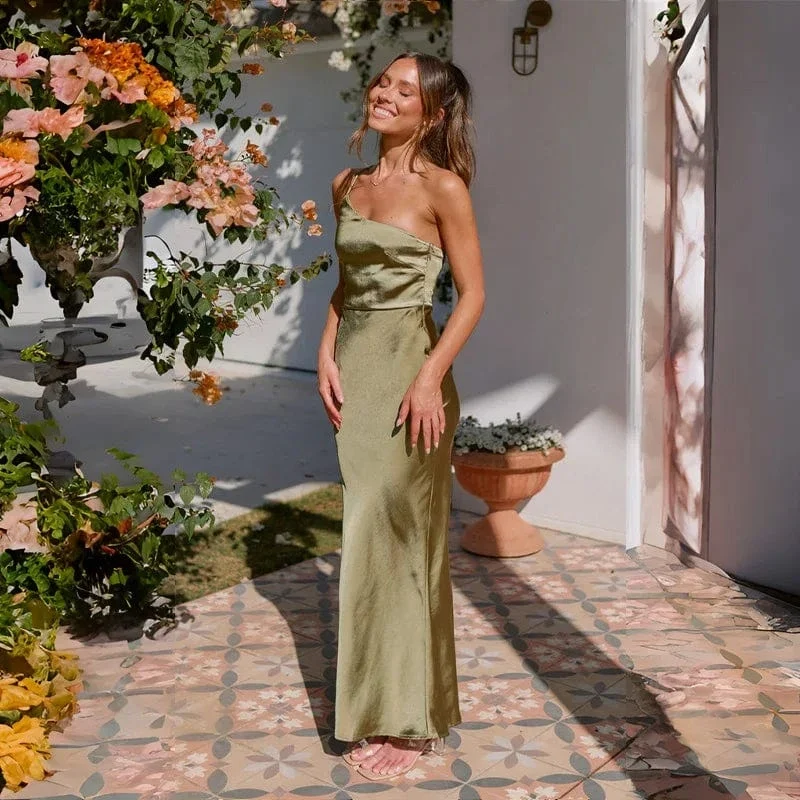 Robe invitée de mariage vert sauge