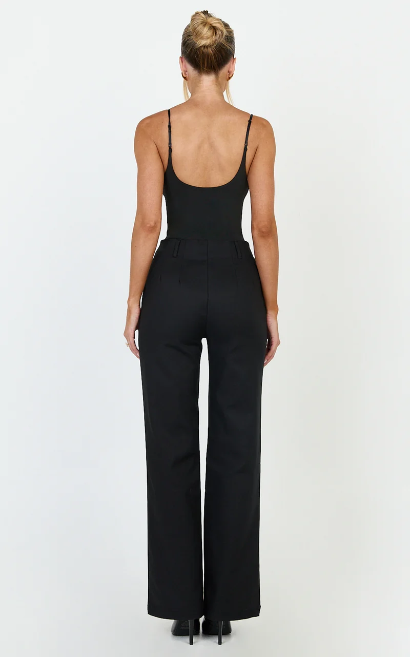 Pietra Pants - Straight Leg Pants in Black