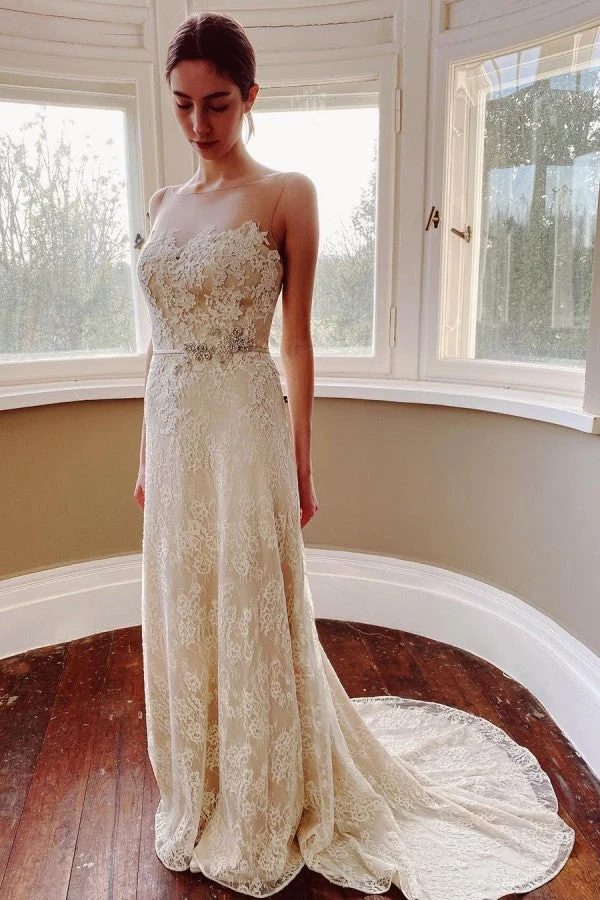 Robe de mariée sirène exquise avec perles et appliques en dentelle