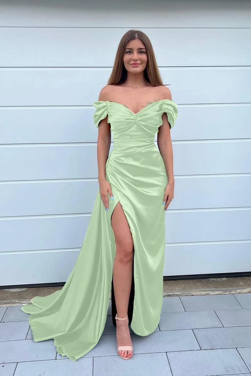Robe de bal sirène vert foncé élégante avec décolleté en cœur