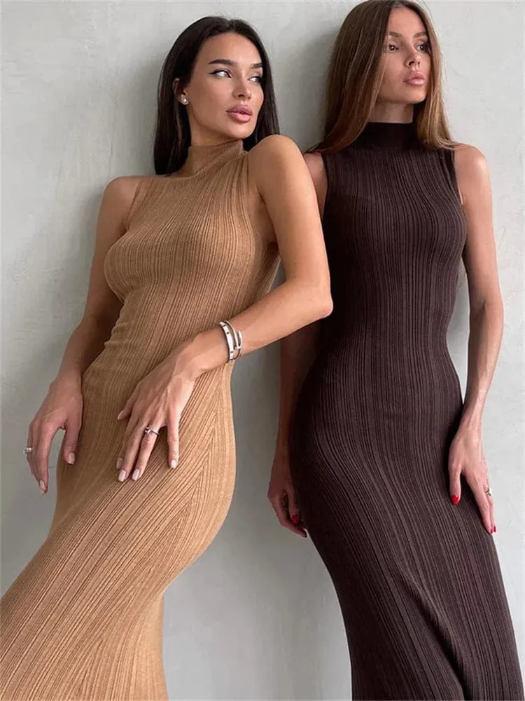Robe midi moulante chic