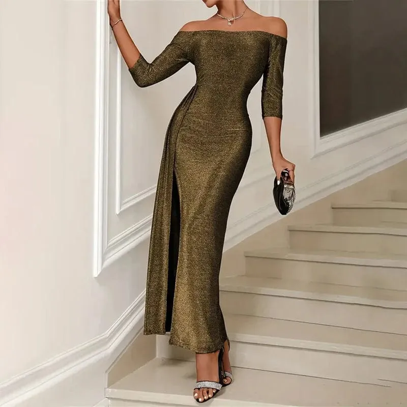 Robe de soirée sexy fendue