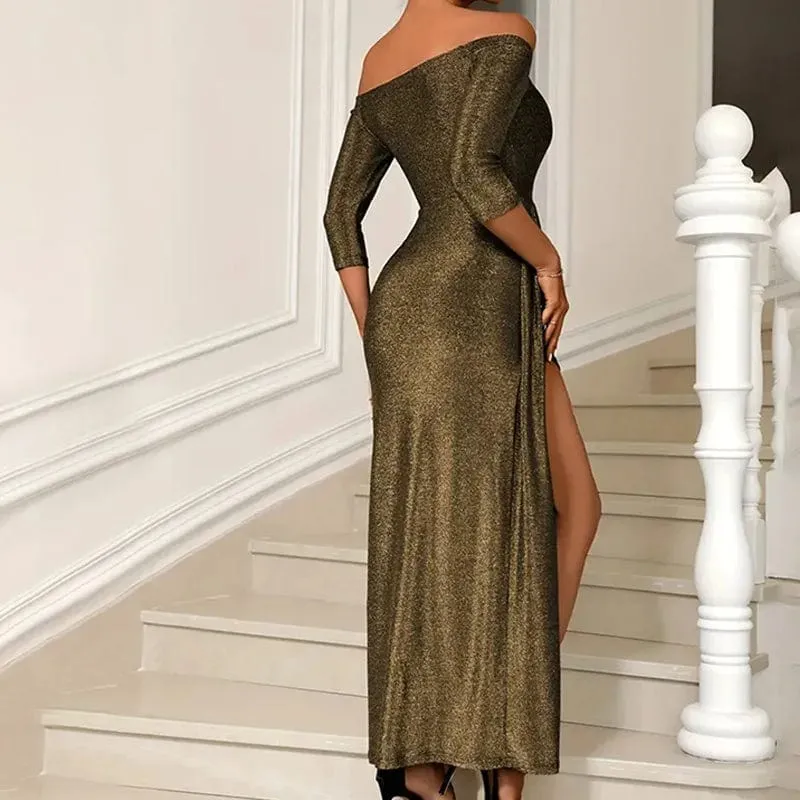 Robe de soirée sexy fendue