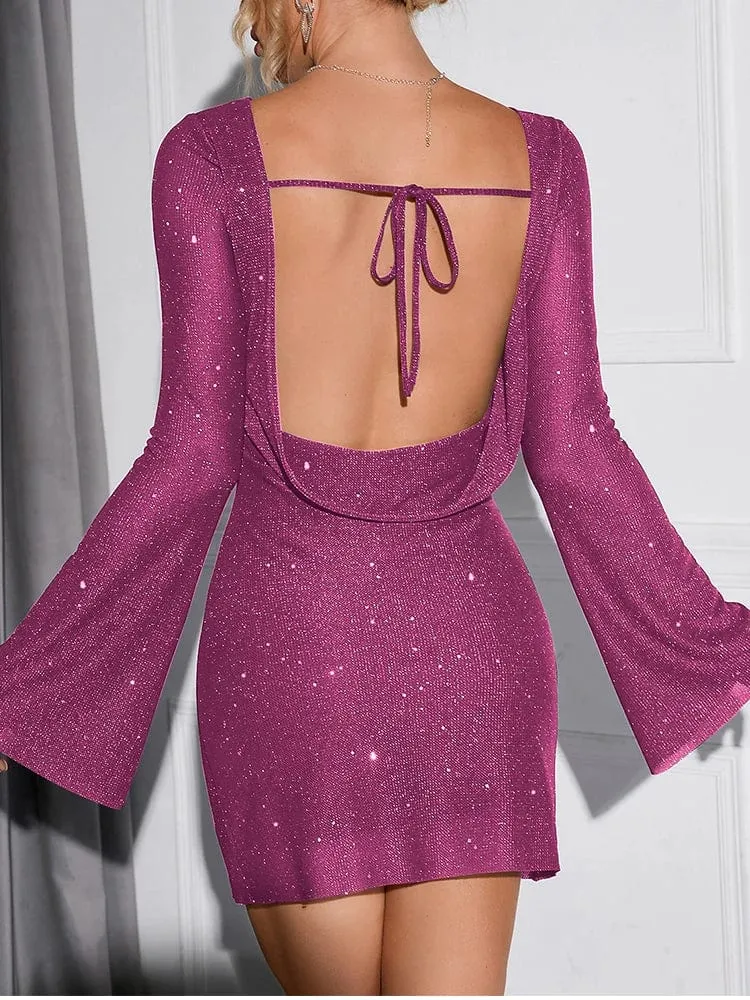 Robe de soirée courte sequin