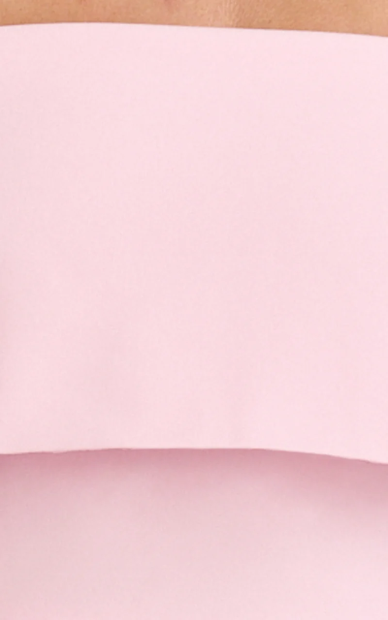 Ursula Top - Long Sleeve Off Shoulder Cropped Top in Pink