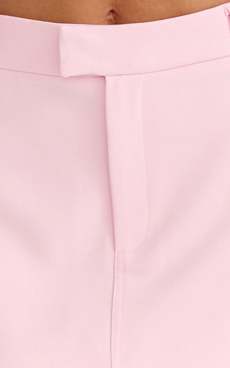 Ursula Mini Skirt - Structured Tailored Skirt in Pink
