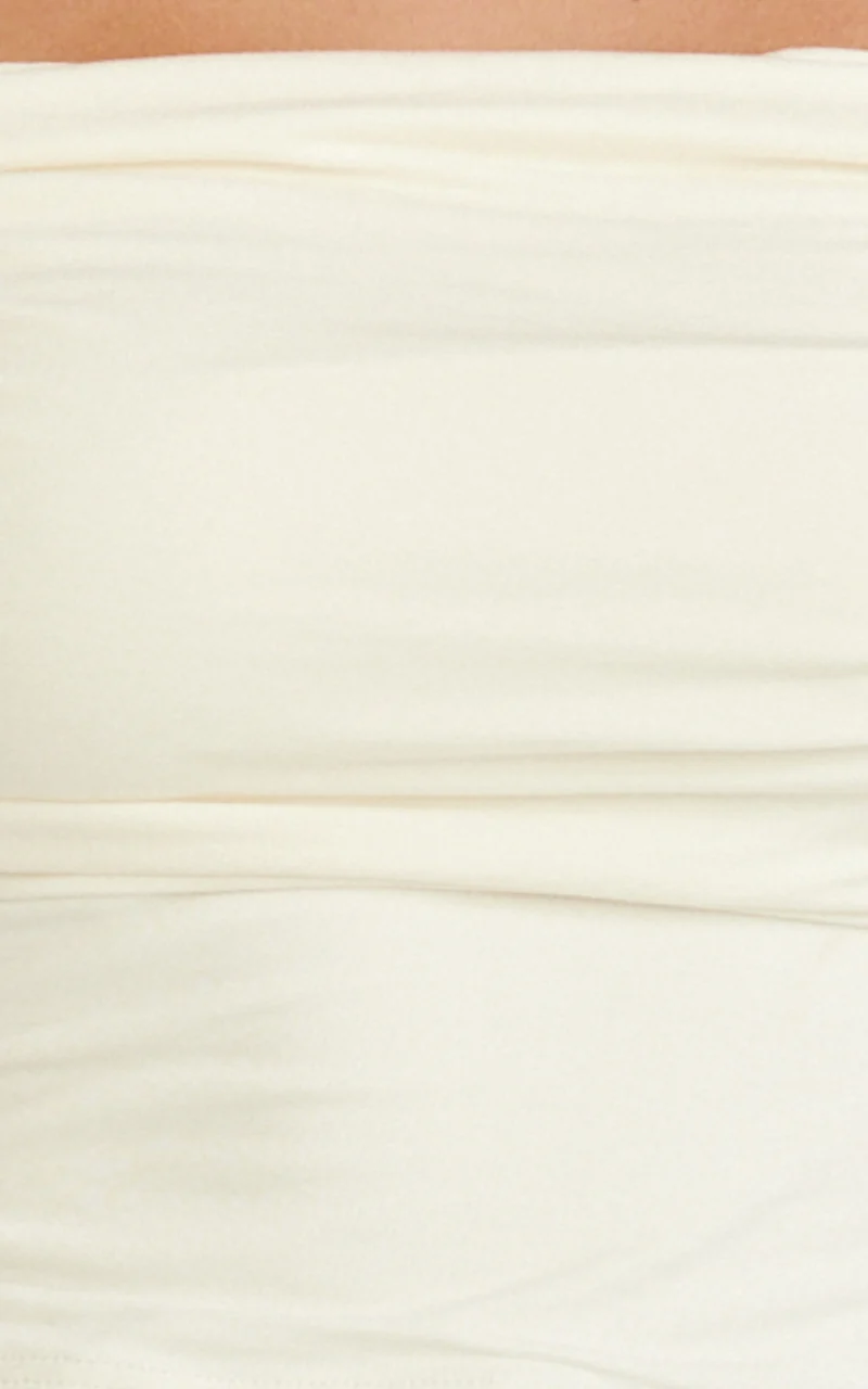 Jolie Top - Off Shoulder Long Sleeve Gathered Top in Cream