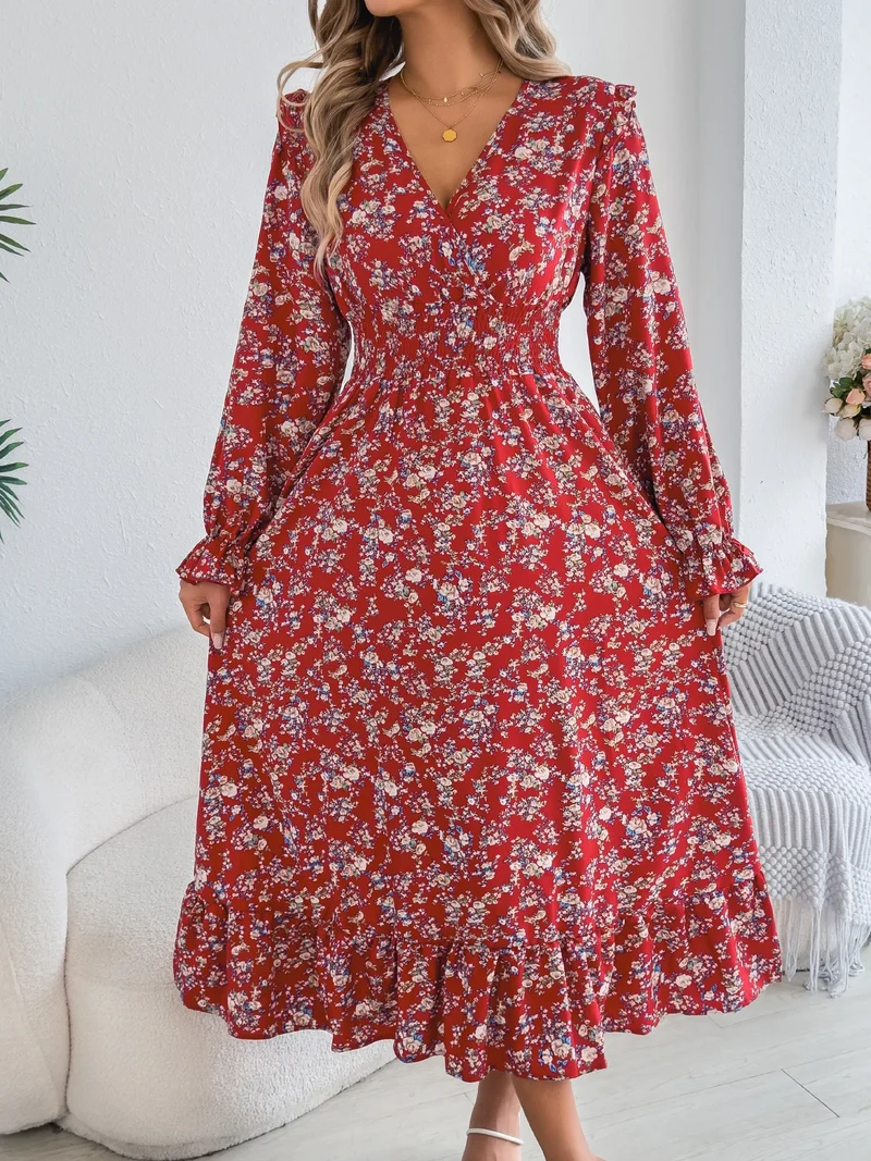 Robe pour femme champetre rouge