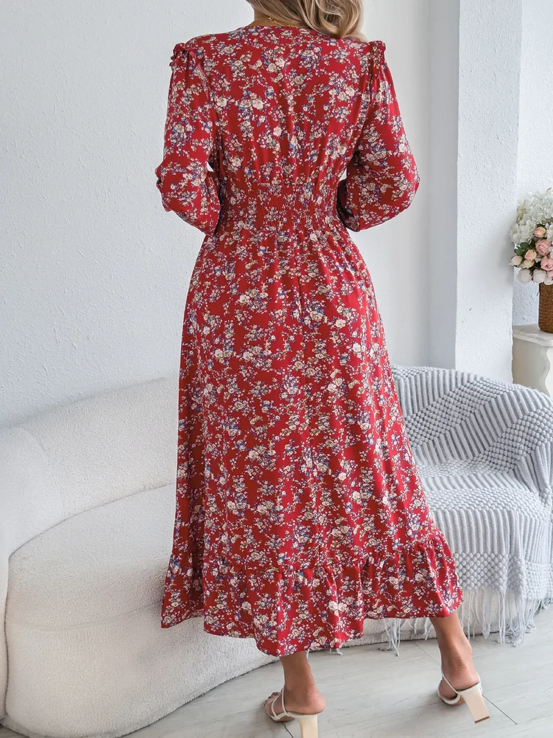 Robe pour femme champetre rouge