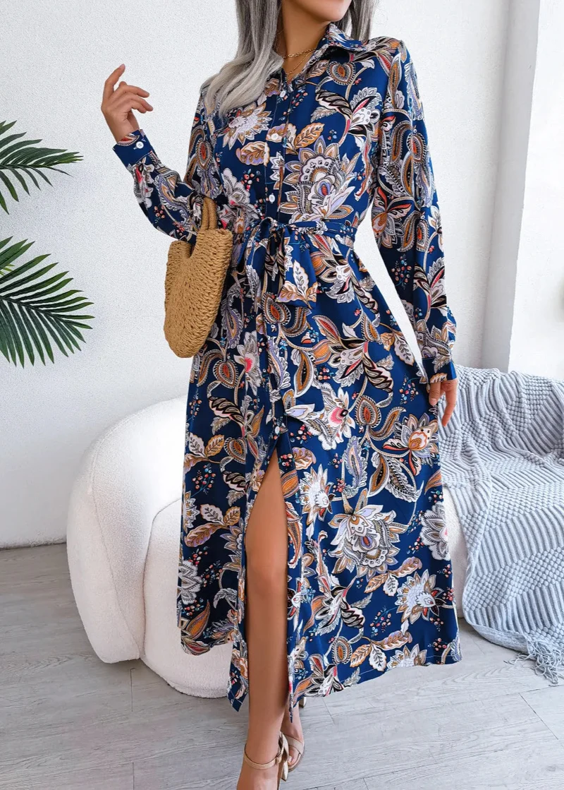 Robe boheme manches longues pour femme