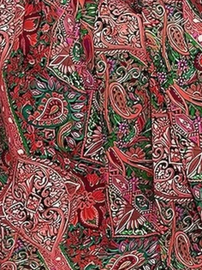 Robe tendance boheme longue rouge