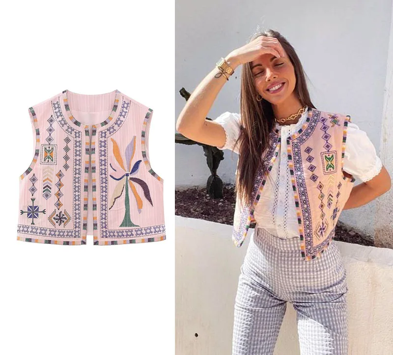 Veste sans manche bohème chic