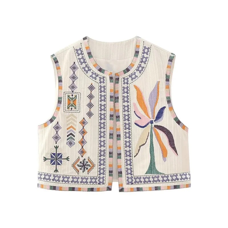 Veste sans manche bohème chic