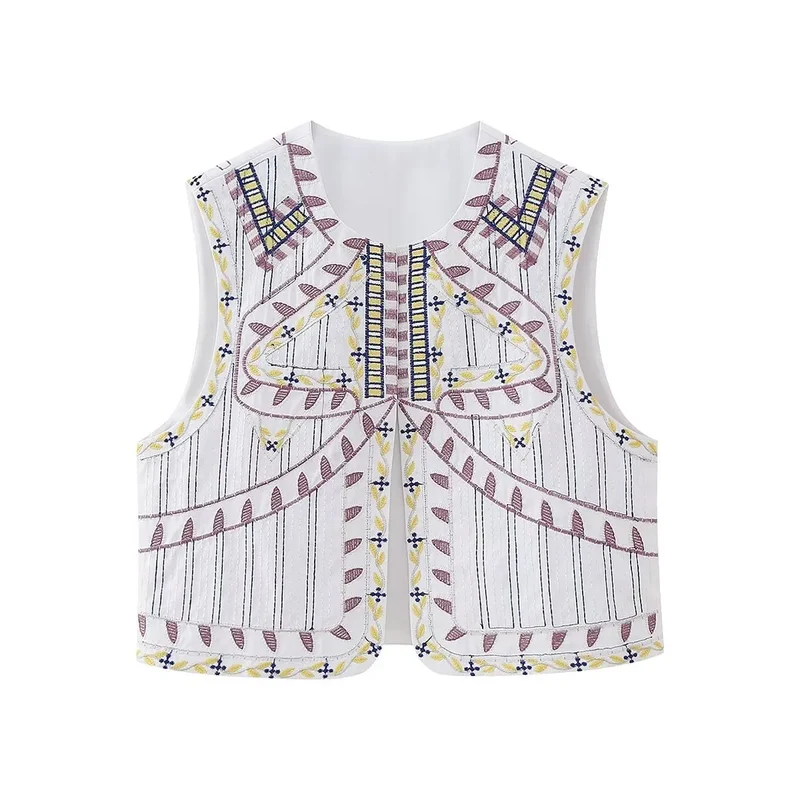 Veste sans manche bohème chic