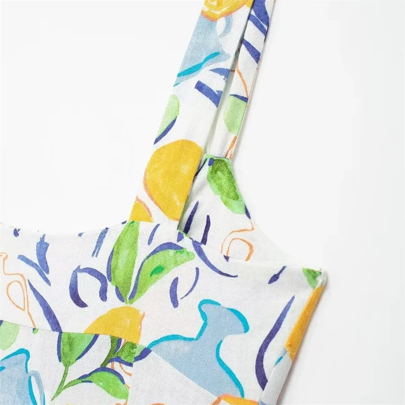 Robe printanière florale blanche et jaune