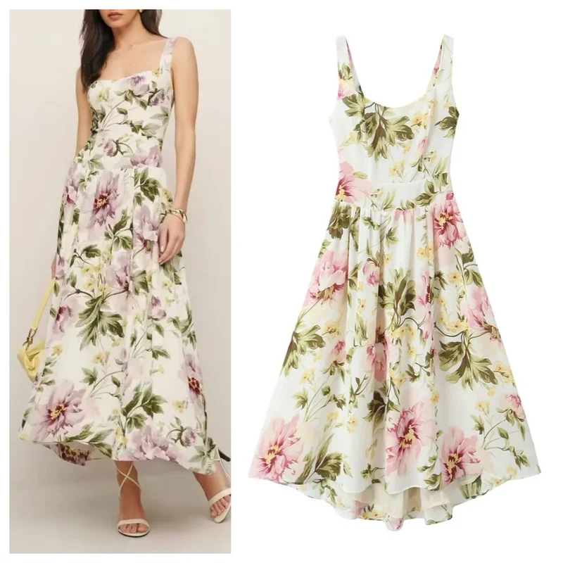 Robe blanche romantique longue