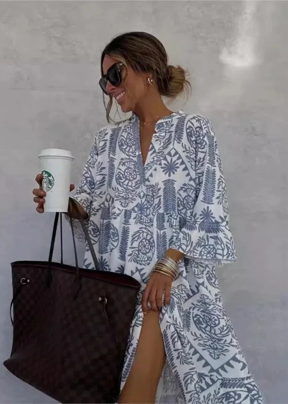 Robe tendance bohème imprimée