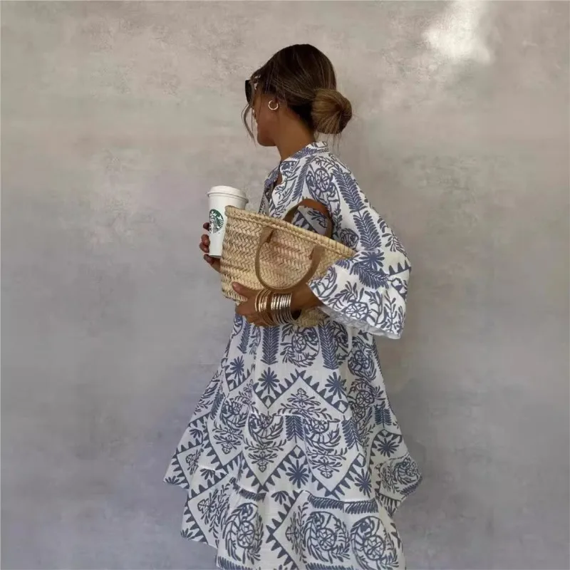 Robe tendance bohème imprimée