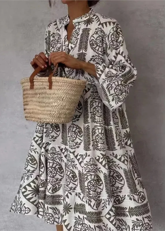 Robe tendance bohème imprimée