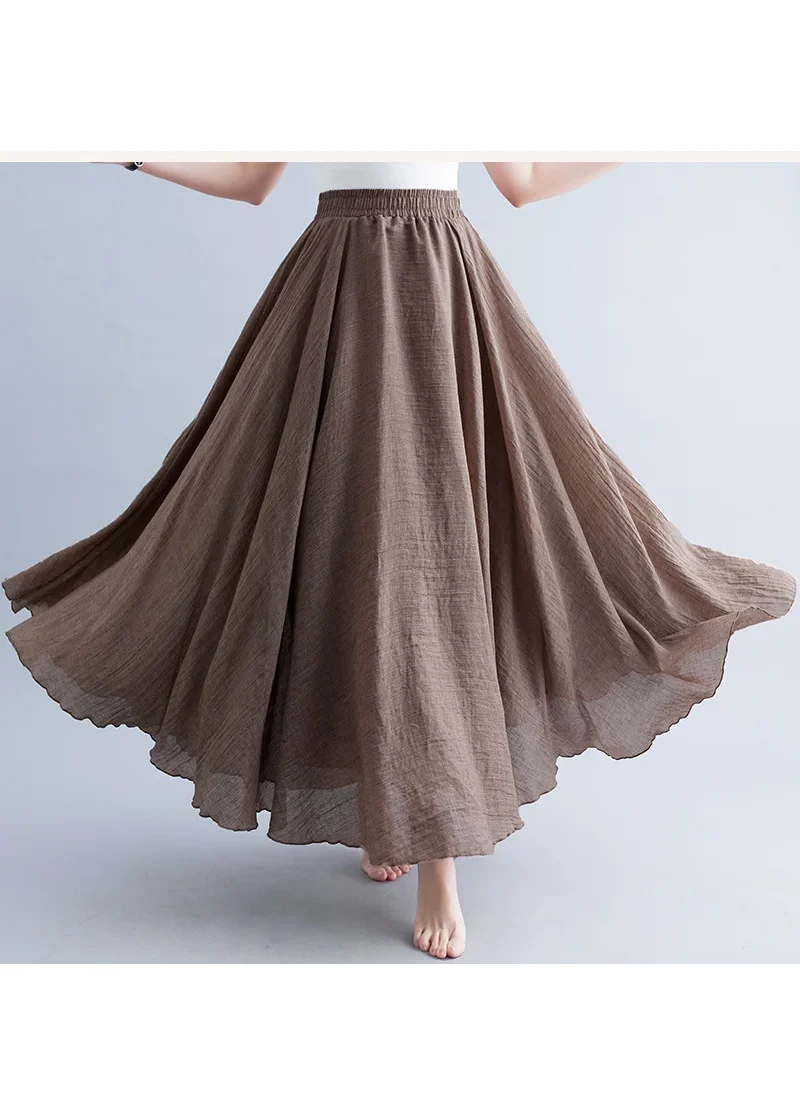 Jupe longue marron pour femme
