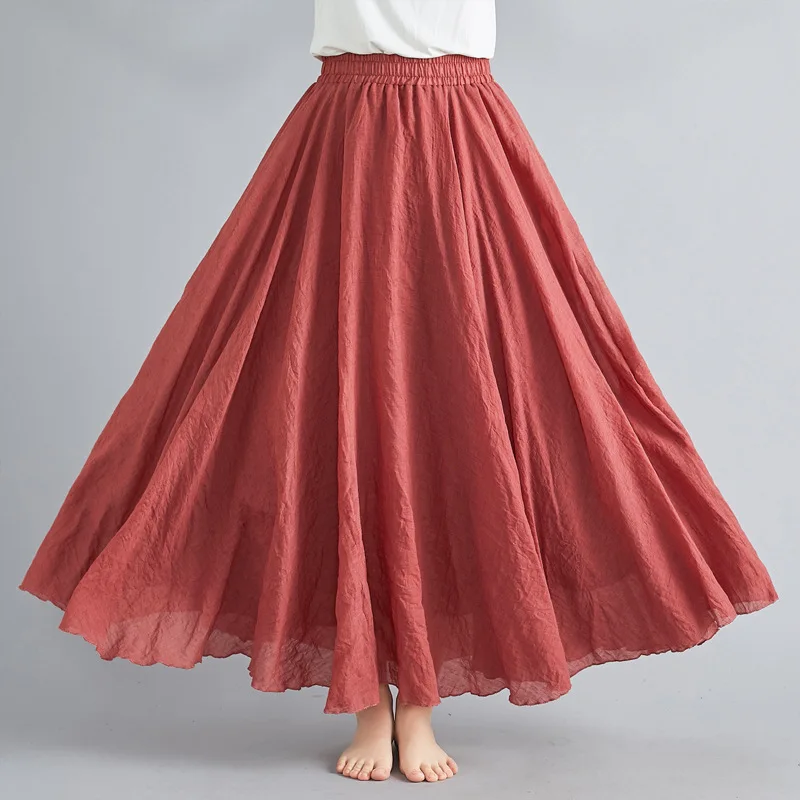 Jupe longue marron pour femme